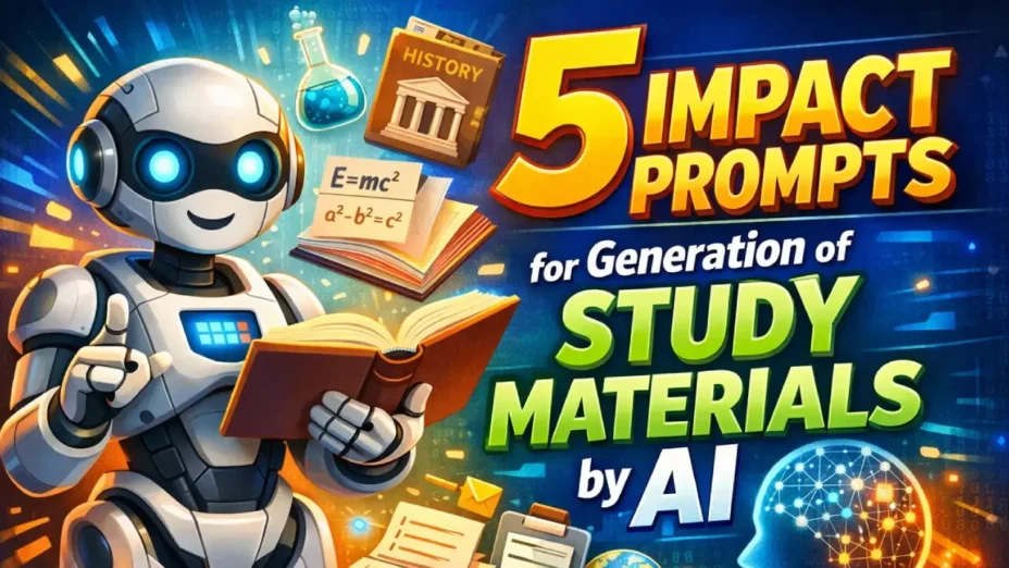 5 Impact Prompts for Generation of Study Materials by AI