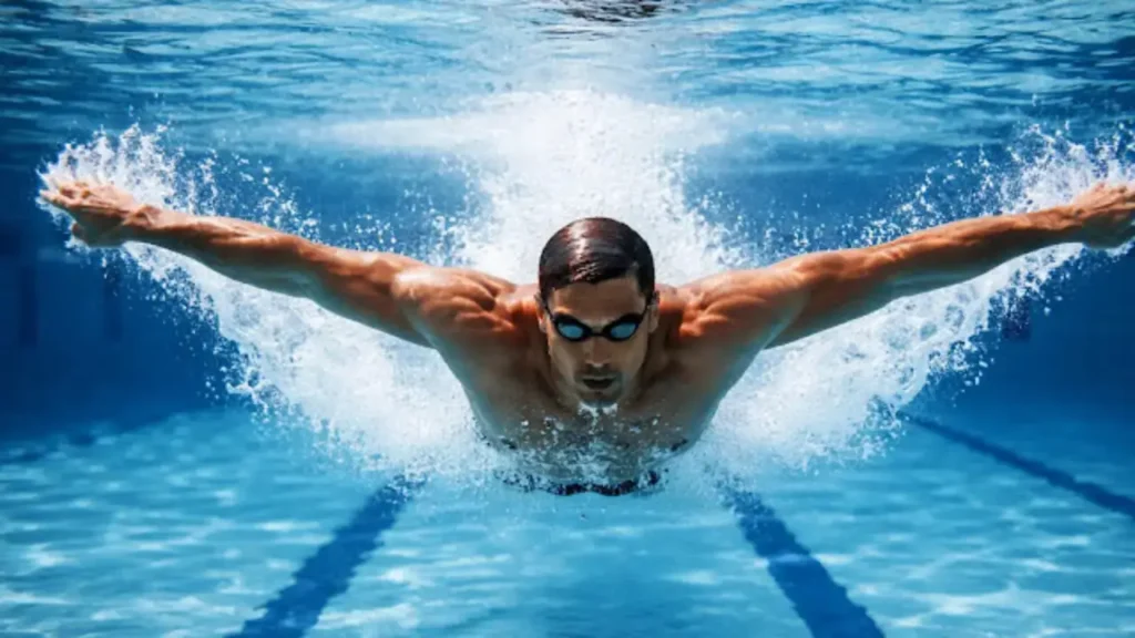 Perfect Butterfly stroke posture in swimming