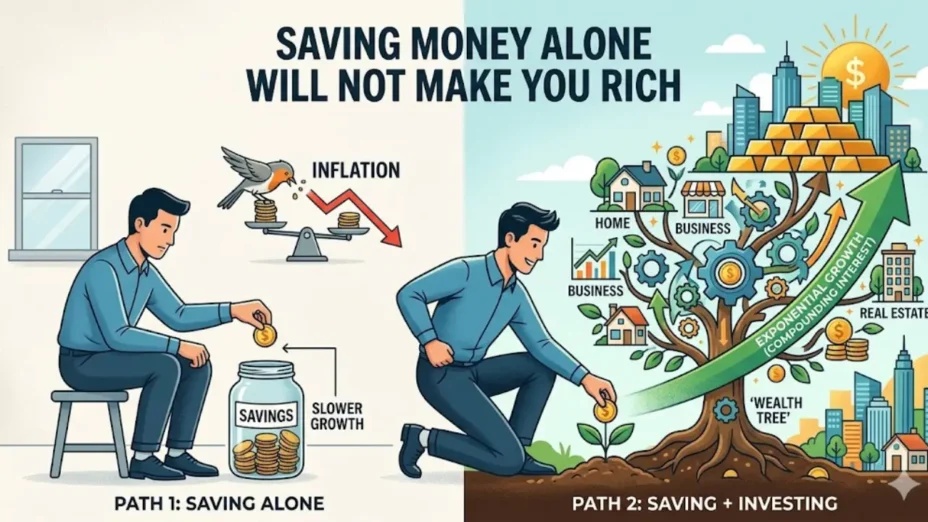 Why Saving Money Alone Will Not Make You Rich